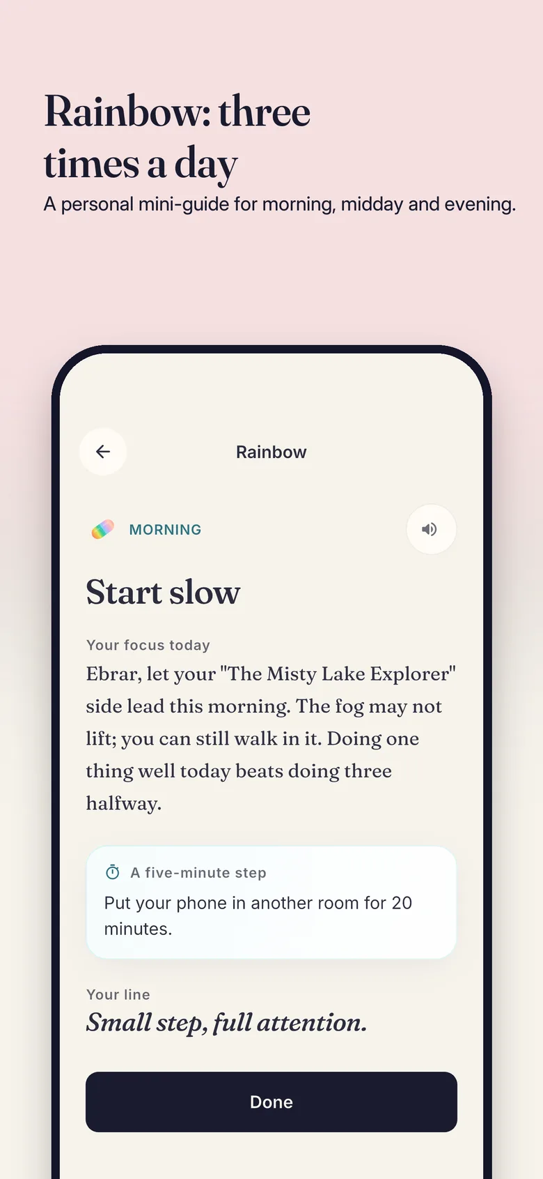 Rainbow: a personal guide for this part of the day